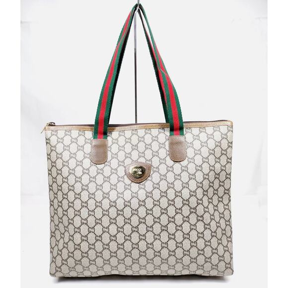 Gucci GG Monogram PLUS Web Tote Bag - Picture 1 of 9